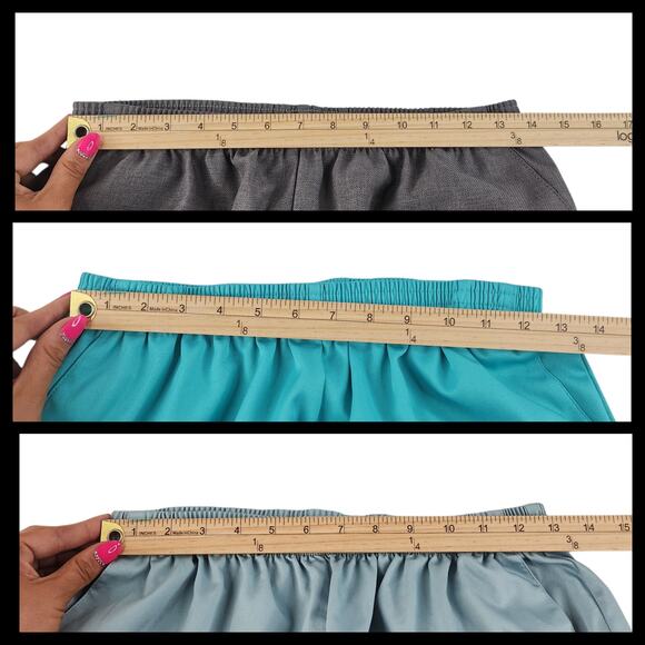 Alfred Dunner Pants Womens 12P Petite Lot of 3 Gray Turquoise Sky Blue Pull On - Picture 9 of 16